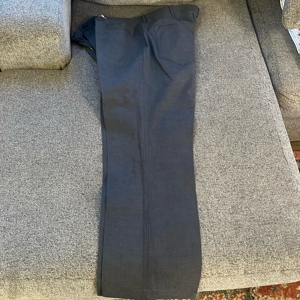 Grey striped pants